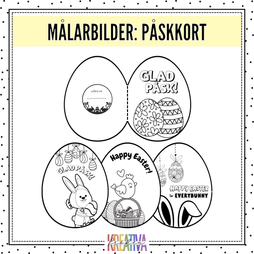 Målarbilder - påskkort