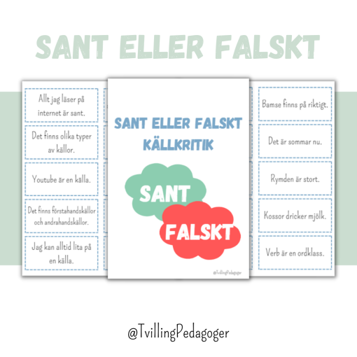 Sant eller falskt - källkritik