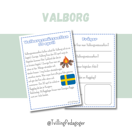 Valborg - faktatext och frågor