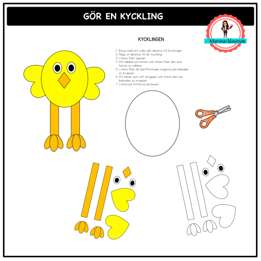 Påskpyssel - Kycklingen