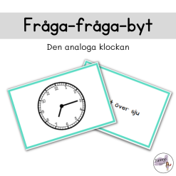 Fråga-fråga-byt analoga klockan
