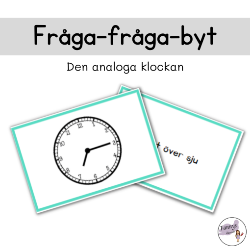 Fråga-fråga-byt analoga klockan