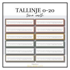 Earth: tallinje 0-20