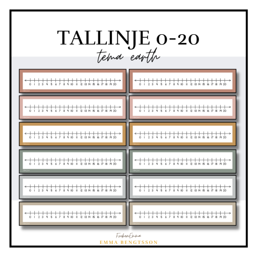 Earth: tallinje 0-20