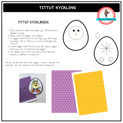 Påskpyssel - tittut kyckling