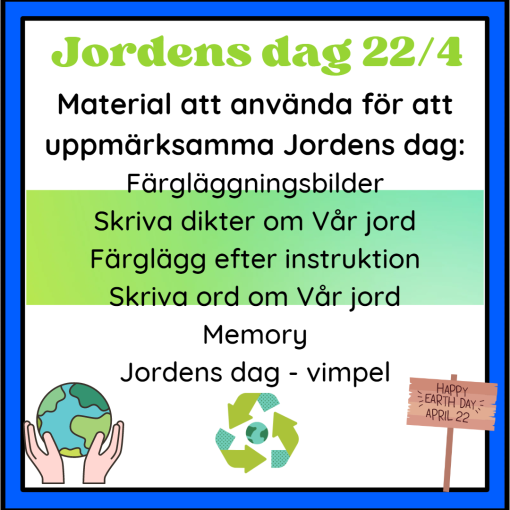 JORDENS DAG 22/4 - TEMAPAKET