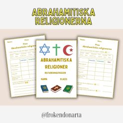 Abrahamitiska religionerna - Instuderingsfrågor + 2 prov