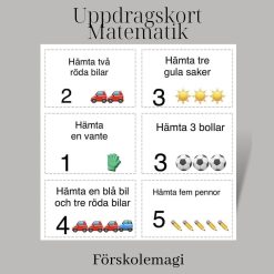 Uppdragskort-Matematik 30 st kort