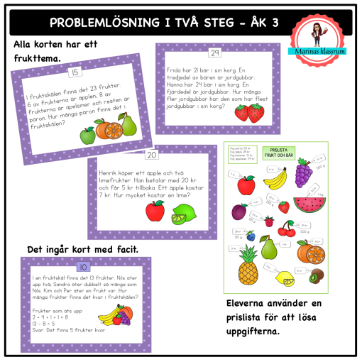 Problemlösning i två steg - åk 3