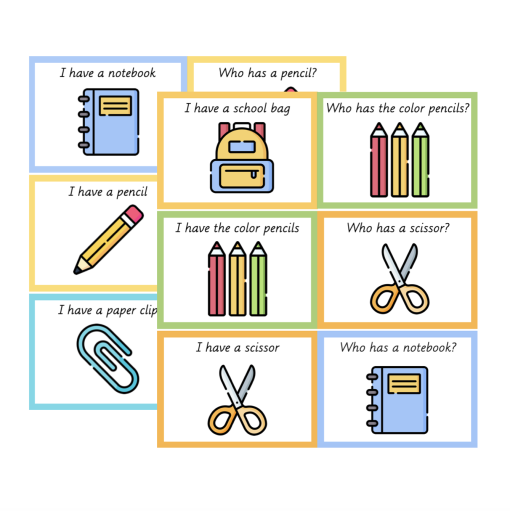I have, who has? Classroom words