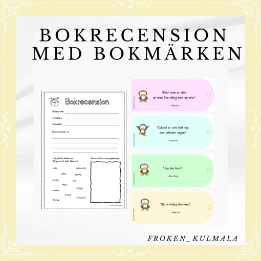 Bokrecension med bokmärken
