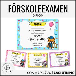 Förskoleexamen | Förskolestudent | Diplom / Certifikat - Sluta förskolan