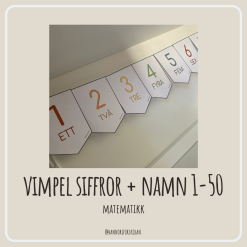 Vimpel siffror + namn 1-50