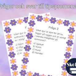 Tipspromenad - Sommartema, Djur