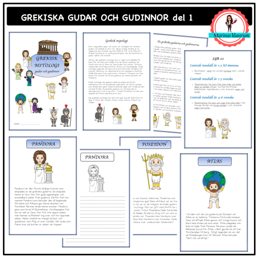 Grekisk mytologi gudar och gudinnor - del 1