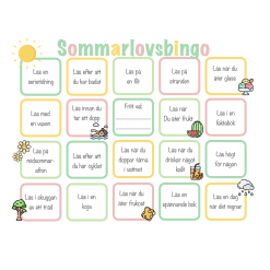 Läsbingo - sommarlov