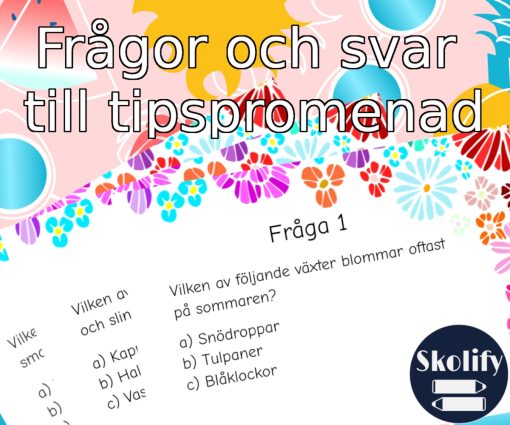 Tipspromenad - Sommartema, Växter - A5