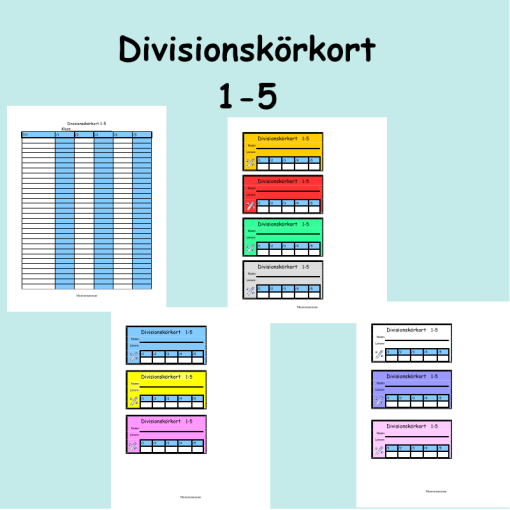 Divisionskörkort 1-5