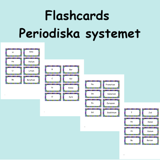 Flashcards Periodiska systemet