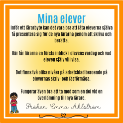 INFÖR LÄRARBYTE