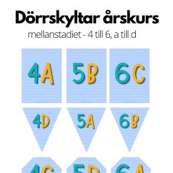 Dörrskylt - mellanstadiet - 3 olika designs