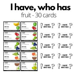 I have wo has - fruit, 30 cards