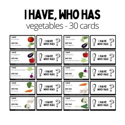 I have, who has domino - vegetables 30 cards