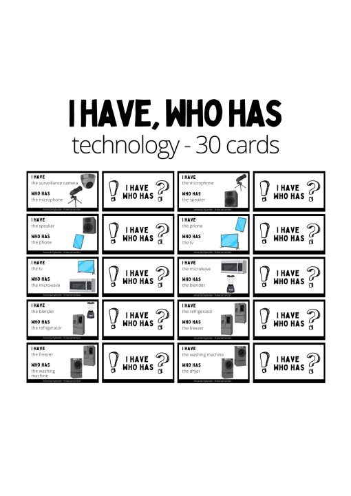 I have, who has domino - technology 30 cards