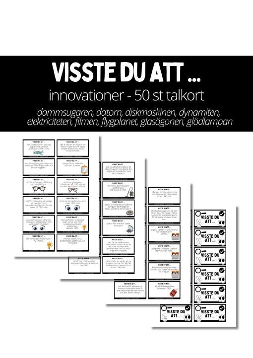 Visste du att ... 50 talkort (Innovationer 2)
