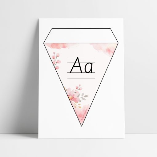 Alfabetsvimplar - rosa
