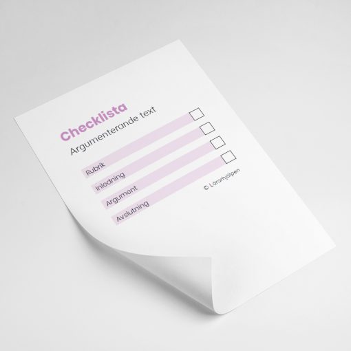 Checklista - argumenterande text