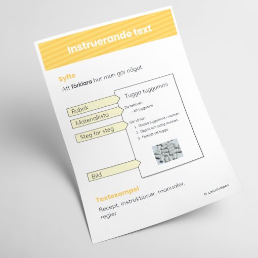 Textgenreposter - instruerande text