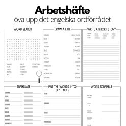 Arbetshäfte 1 - 12 sidor - engelskt ordförråd
