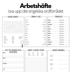 Arbetshäfte 2 - 12 sidor - engelskt ordförråd