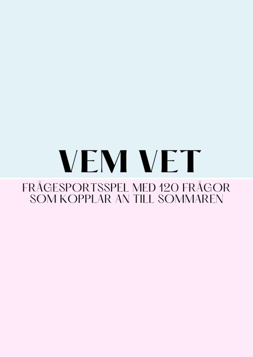 Frågesport - 120 frågor - sommar