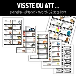 Visste du att ... 52 talkort (Svenska - låneord / nyord)