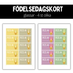 Födelsedagsskylt - glassar