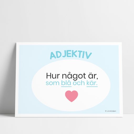 Ordklasskylt - adjektiv