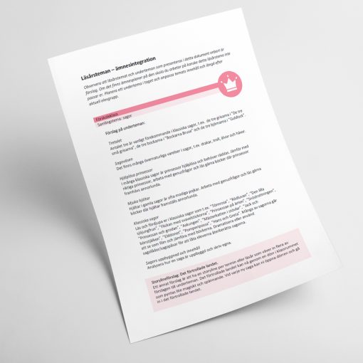 Förslag till läsårstema - förskoleklass