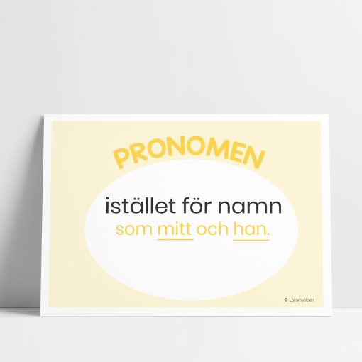 Ordklasskylt - pronomen