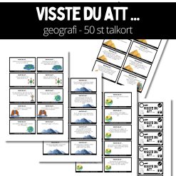Visste du att ... 50 talkort (Geografi 3)