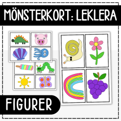 Kort med figurer - leklera eller trolldeg