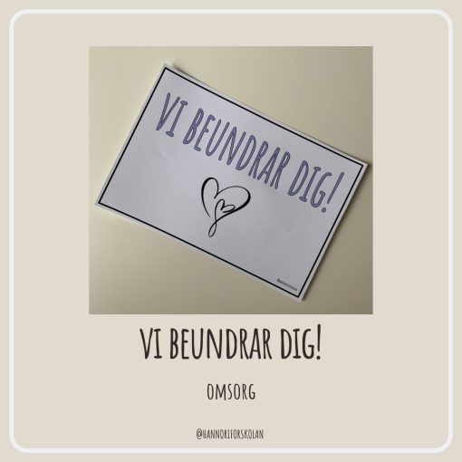 Vi beundrar dig!