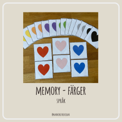 Memory - färger (10x10cm)