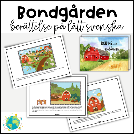 Robins dag på bondgården - Lättläst