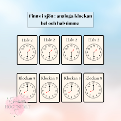 Finns i sjön - analoga klockan hel och halvtimme