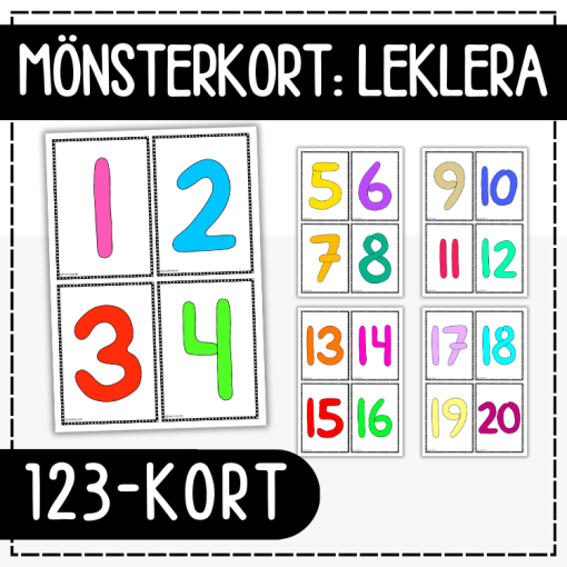 123-kort till leklera eller trolldeg