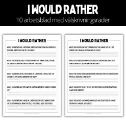 I would rather – 10 arbetsblad med välskrivningsrader - 2