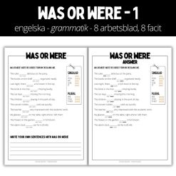 Arbetshäfte 1 - 16 sidor - was or were