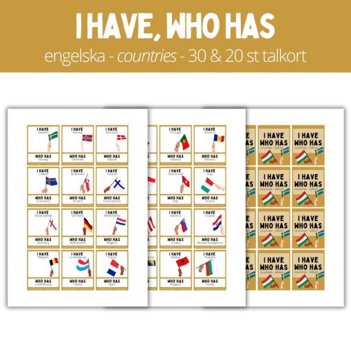 I have, who has domino - countries - 30 / 20 talkort